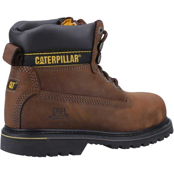 Cat Holton Toe Protection Goodyear Welted Safety Boots (Brown) 