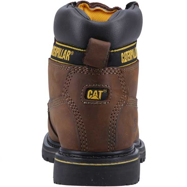 Cat Holton Toe Protection Goodyear Welted Safety Boots (Brown) 