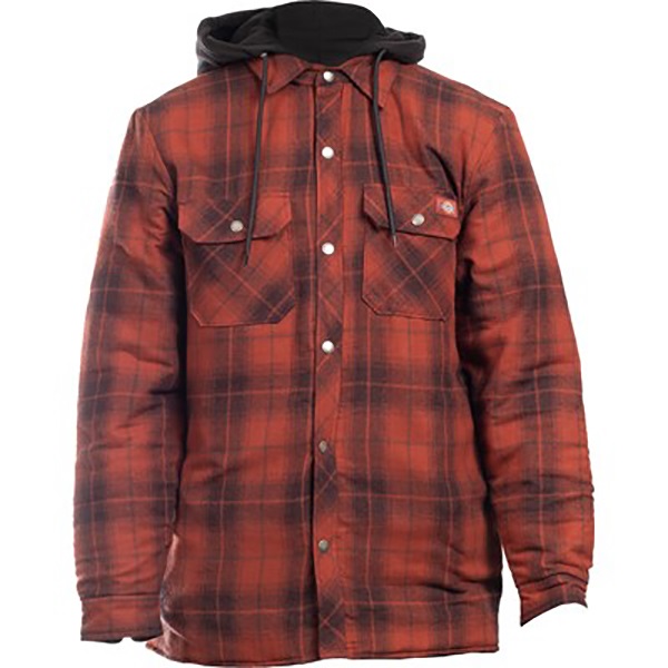 Fleece Hood Flannel Shirt Jacket