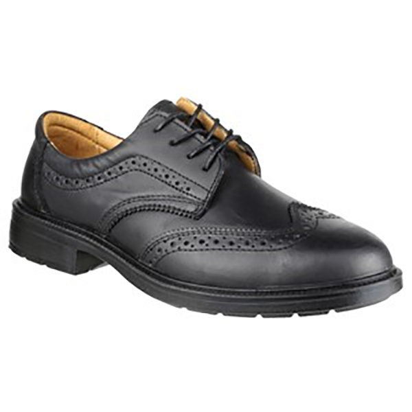 FS44 Men's Black Brogue S1P Src Safety Shoes