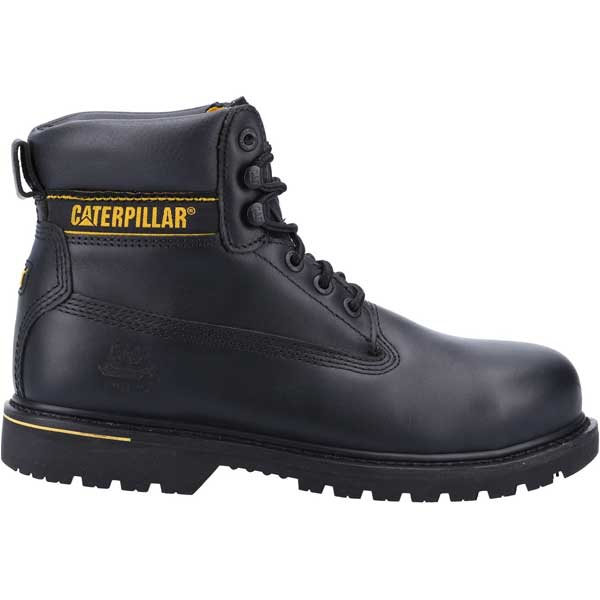 Slip resistance Cat Holton Goodyear Welted Safety Shoes (Black) 