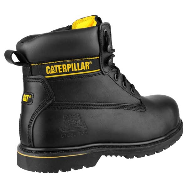 Slip resistance Cat Holton Goodyear Welted Safety Shoes (Black) 