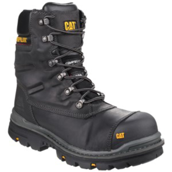 Toe Protection Cat Premier Black Safety Shoes