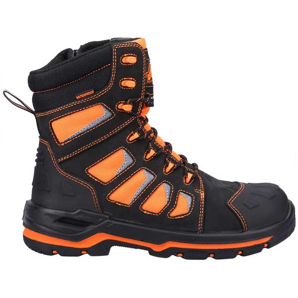 Water Resistant AS972C Beacon S3 Hi-Viz Hi Leg Safety Shoes