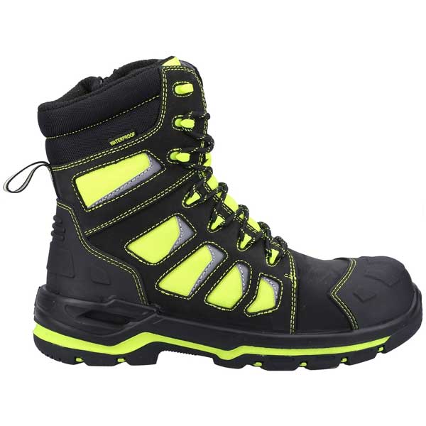 Water Resistant AS972C Beacon S3 Hi-Viz Hi Leg Safety Shoes